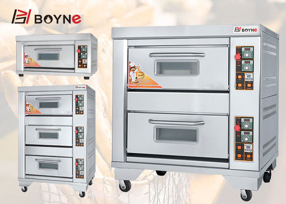 Three Deck Gas Oven With 3 Trays Commercial Catering Kitchen Bakery Oven