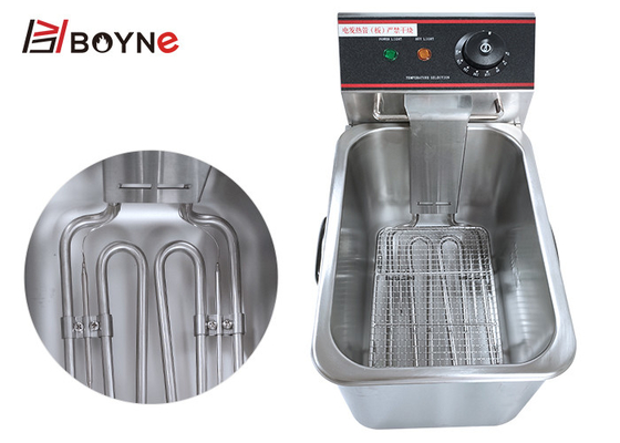 Fast Food Electric Fryer 4L Snack Fryer Stainless Steel Kitchen Equipments