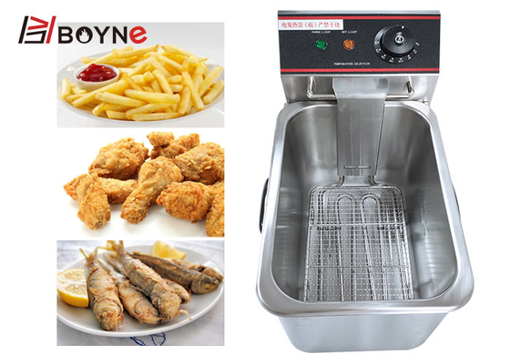 Fast Food Electric Fryer 4L Snack Fryer Stainless Steel Kitchen Equipments