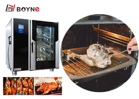4 Trays Commercial Kitchen Cooking Equipment Combi Oven 2 Doors Double Lock